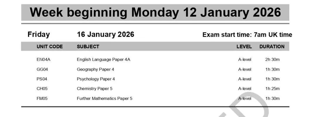 2026A-level一月大考即将开启!考试节点与备考指南来啦~ 2026A-level一月大考即将开启!考试节点与备考指南来啦~
