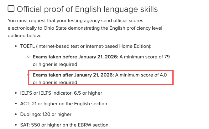 告别120分制：美国高校相继公布新托福成绩要求！