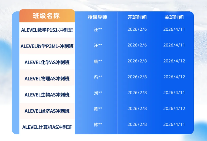 考试压分？A-Level考试热门科目有哪些？机构A-Level同步培训课程~