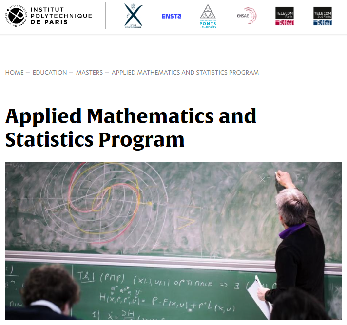 IP Paris 两年制硕士：应用数学与统计学 Applied Mathematics and Statistics