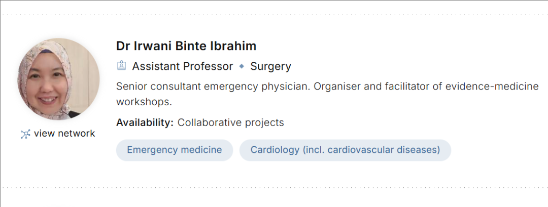 【全奖】新加坡国立大学博士导师（Irwani Binte Ibrahim教授）