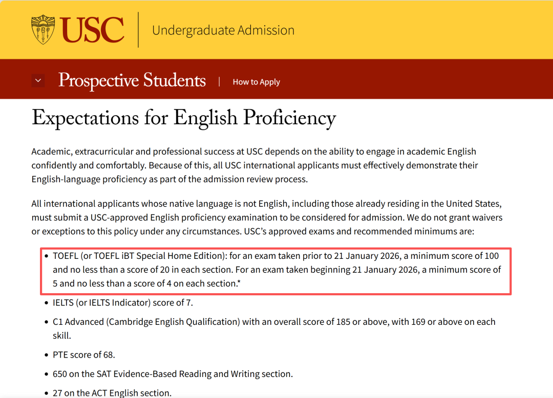 最新消息!UMich、USC、NYU、BU、OSU相继公布新托福成绩要求! 最新消息!UMich、USC、NYU、BU、OSU相继公布新托福成绩要求!