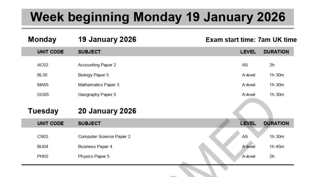 2026A-level一月大考即将开启!考试节点与备考指南来啦~ 2026A-level一月大考即将开启!考试节点与备考指南来啦~