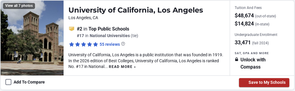 2026U.S.News美国公立大学榜前十有哪些？UC系就占五个！