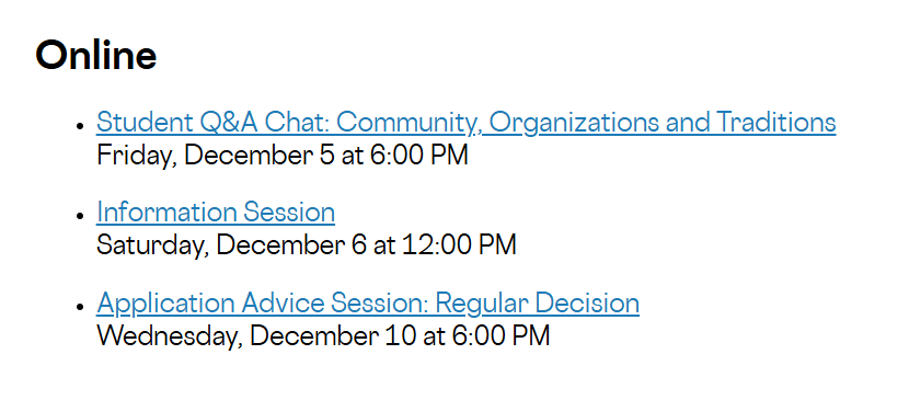 【收藏】盘点美本TOP30美本院校12月宣讲会,和招生官面对面解读录取要求! 【收藏】盘点美本TOP30美本院校12月宣讲会,和招生官面对面解读录取要求!