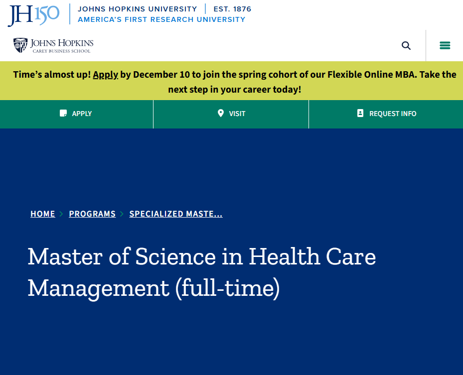 JHU商学院R1四申四中!最高获奖学金3.8W美金! JHU商学院R1四申四中!最高获奖学金3.8W美金!