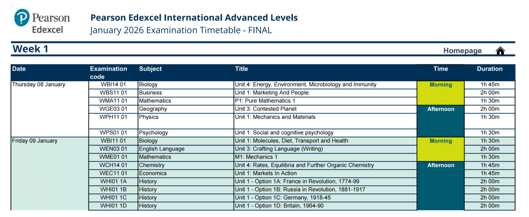 2026年1月要参加爱德思考试局A-Level考试的同学进！开考倒计时7天……