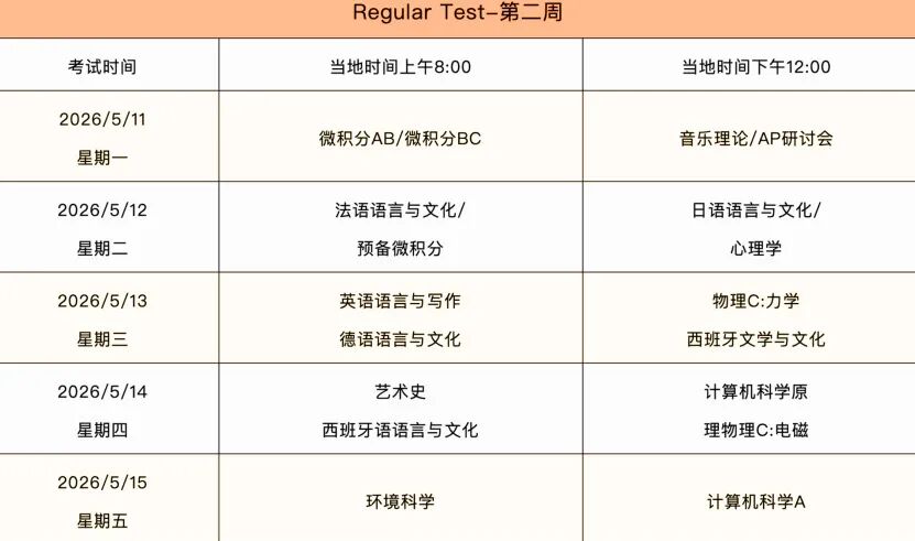 AP考生必看！2026年大考时间+超全备考攻略来了！