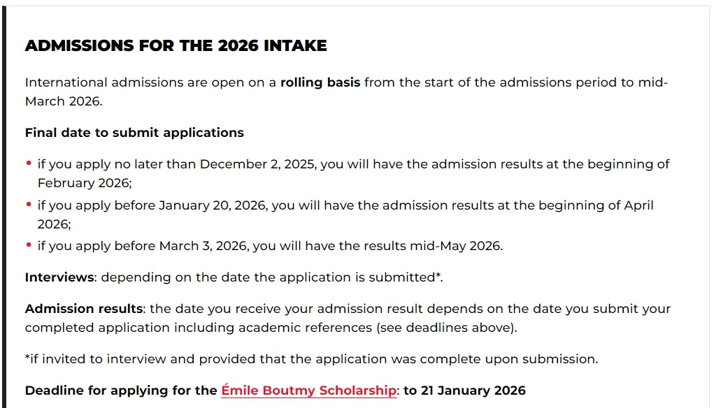 2026法国留学申请时间批次最新汇总！公立大学、高商、巴政、工程师学院、艺术院校...
