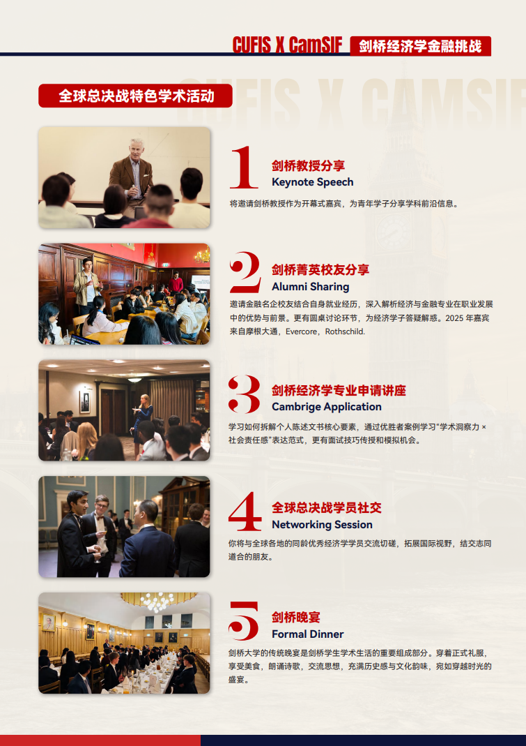 【CEFC剑桥经济学金融挑战赛】共探金融与经济学前沿领域
