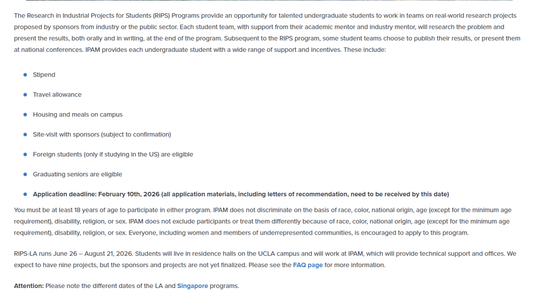 超详细！26年全球名校暑期科研项目汇总