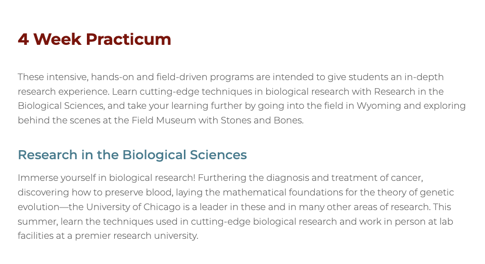 2026顶级生物科研爬藤夏校：芝加哥大学生物科学研究夏校（RIBS）！