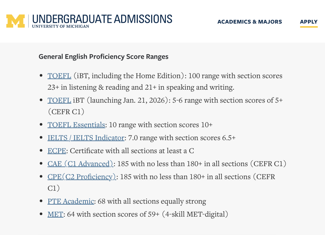 Cornell、UMich、USC等名校集体更新成绩要求！2026新托福6分制出炉