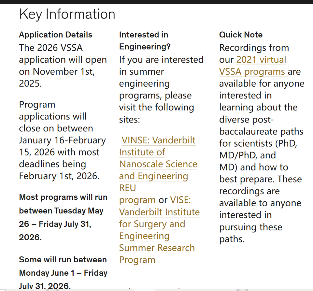 超详细！26年全球名校暑期科研项目汇总