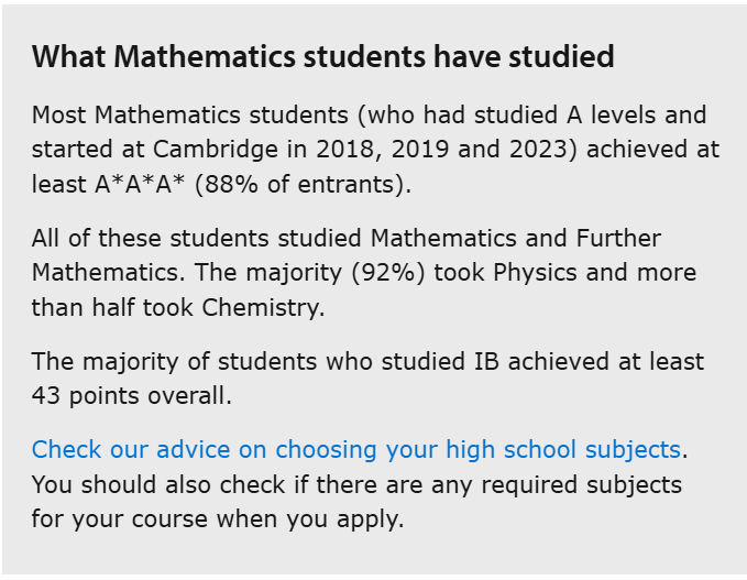 剑桥数学2026fall更新：STEP录取可少考1个A*