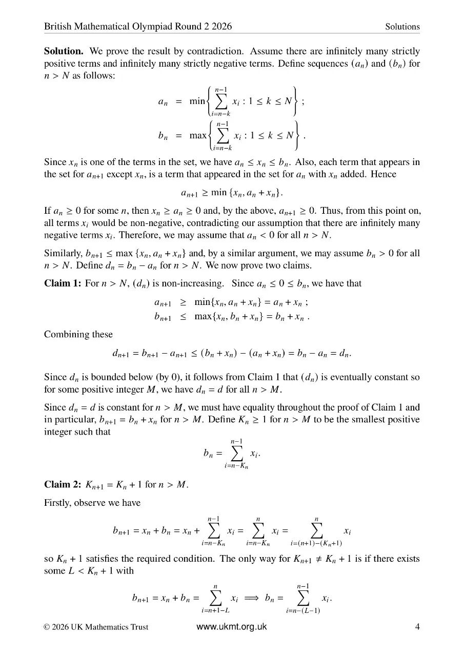 2026年英国奥数竞赛BMO2真题及答案出炉 2026年英国奥数竞赛BMO2真题及答案出炉