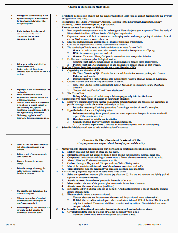 国际生都在用这份USABO生物知识点笔记
