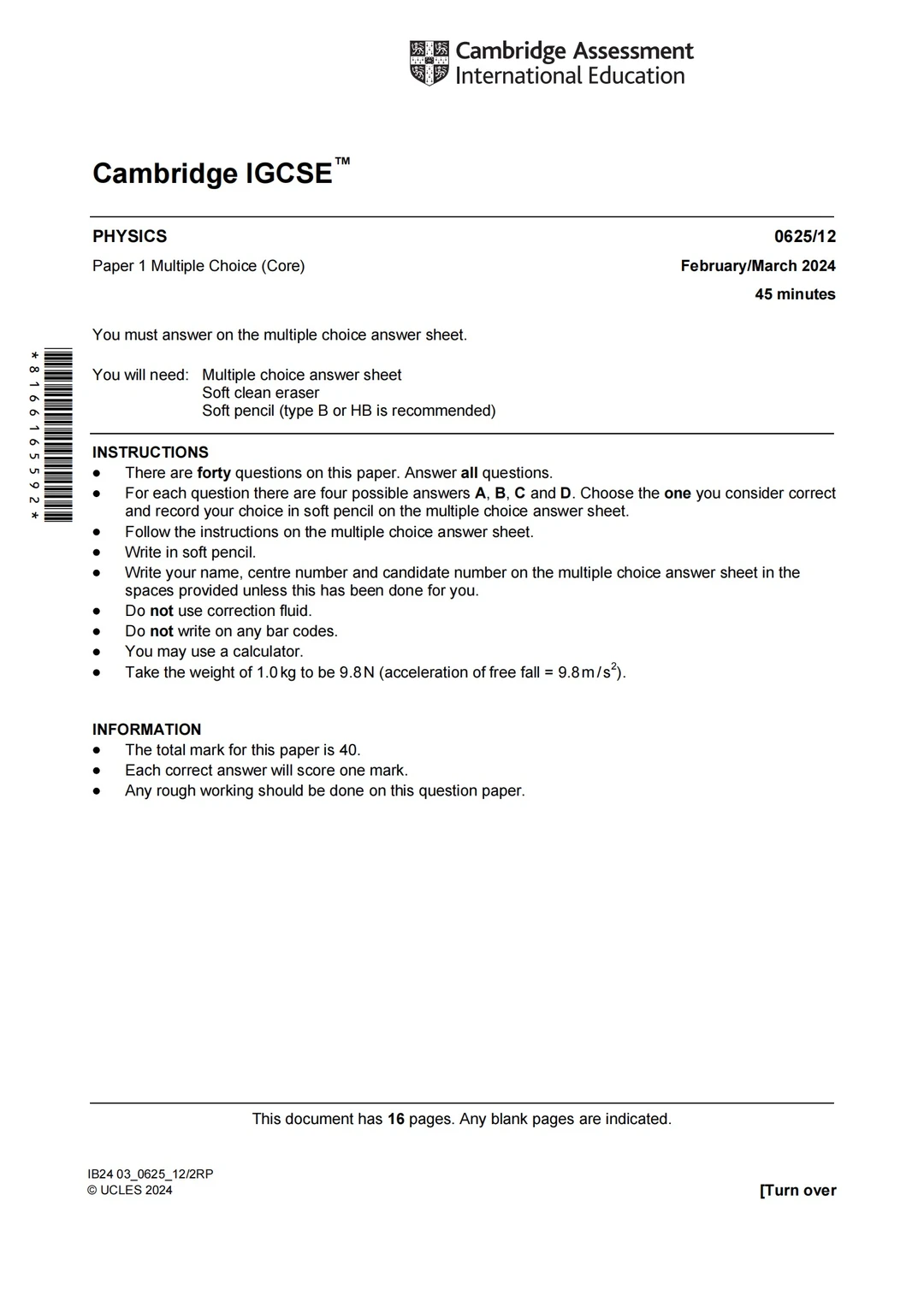 国际生寒假学习IGCSE物理计划：掌握IGCSE物理知识点/重难点 附IGCSE物理培训课程