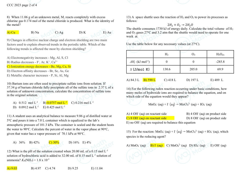 2026UKChO真题答案解析出炉！附UKChO分数线/评分标准/考后规划~
