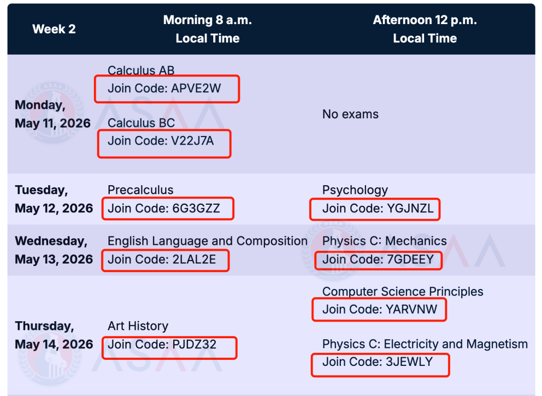 2026AP报考丨韩国、新加坡考区第二轮报考指南