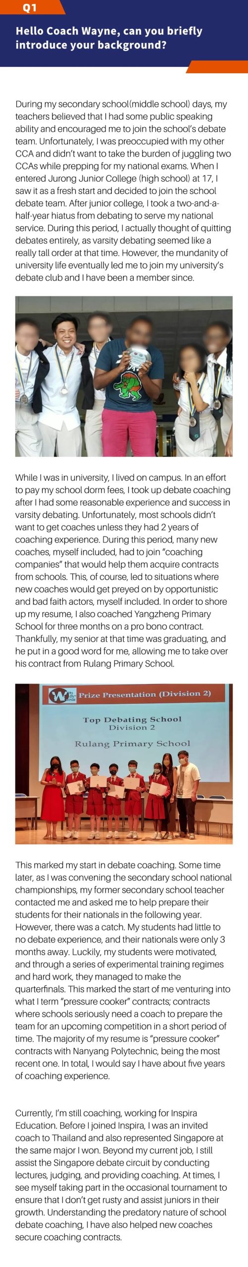 Coach Wayne：辩论教会我的，都融进了教学里 | 亚洲辩论冠军聊教学观