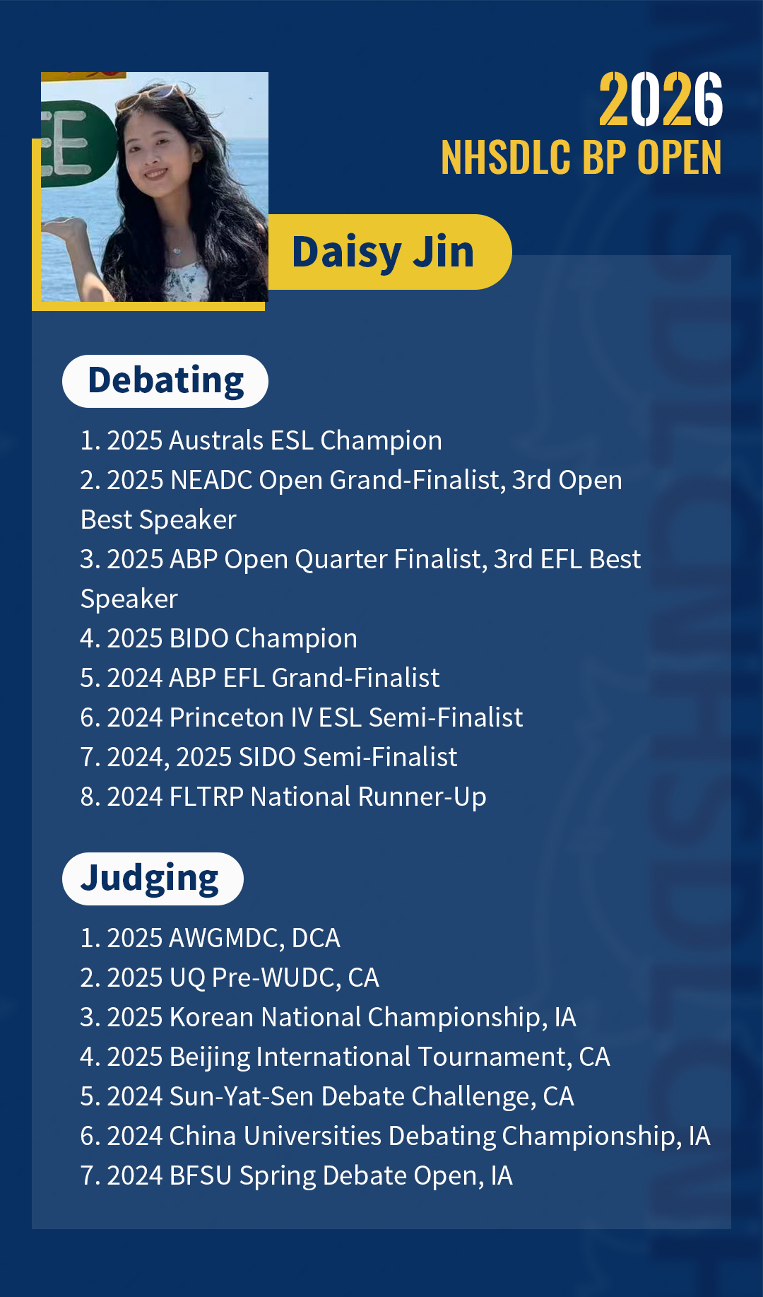 报名倒计时丨2026 WINTER NHSDLC BP OPEN 最新赛程&裁判阵容！