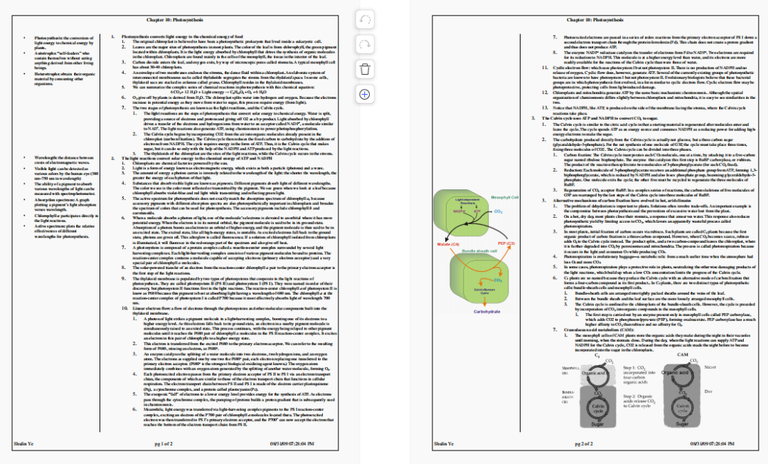 国际生都在用这份USABO生物知识点笔记 国际生都在用这份USABO生物知识点笔记