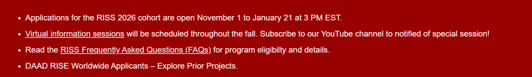 超详细！26年全球名校暑期科研项目汇总