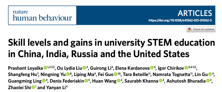 Nature追踪3万名学生发现:中国学生大学四年数理能力全面倒退 美国学生却在大幅进化
