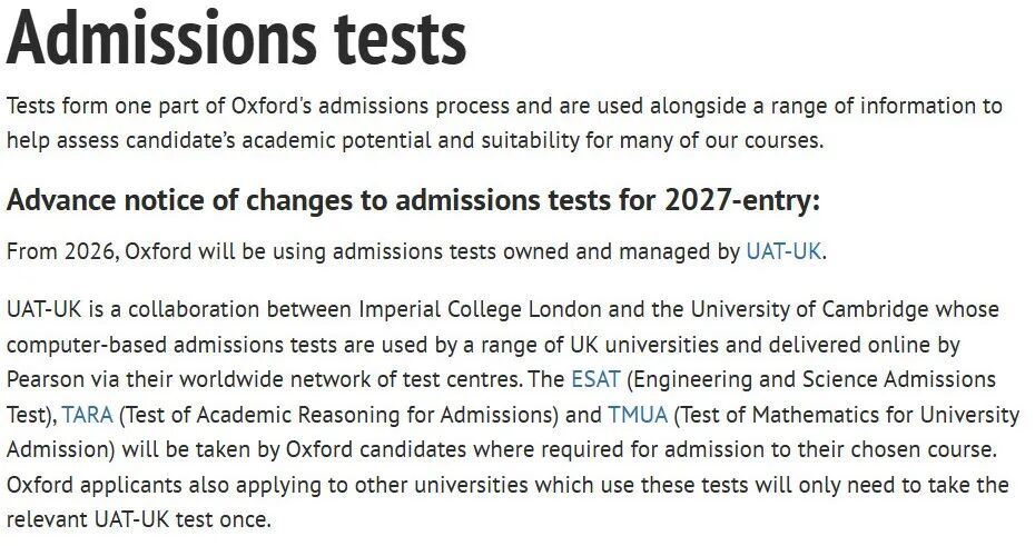 牛津2027年入学考试大变革:MAT/PAT/TSA被取代!一篇说清谁受影响、考什么、何时考 牛津2027年入学考试大变革:MAT/PAT/TSA被取代!一篇说清谁受影响、考什么、何时考