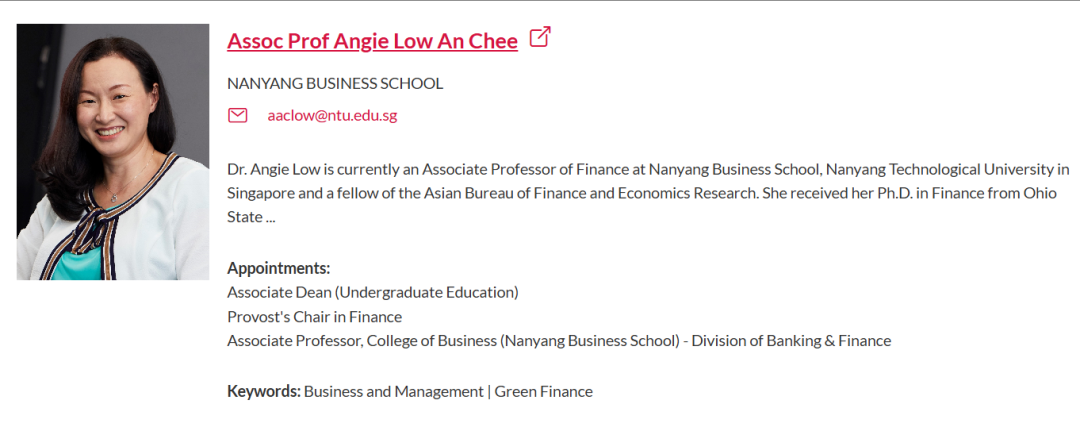 新加坡南洋理工大学全奖博士项目（Angie Low教授）