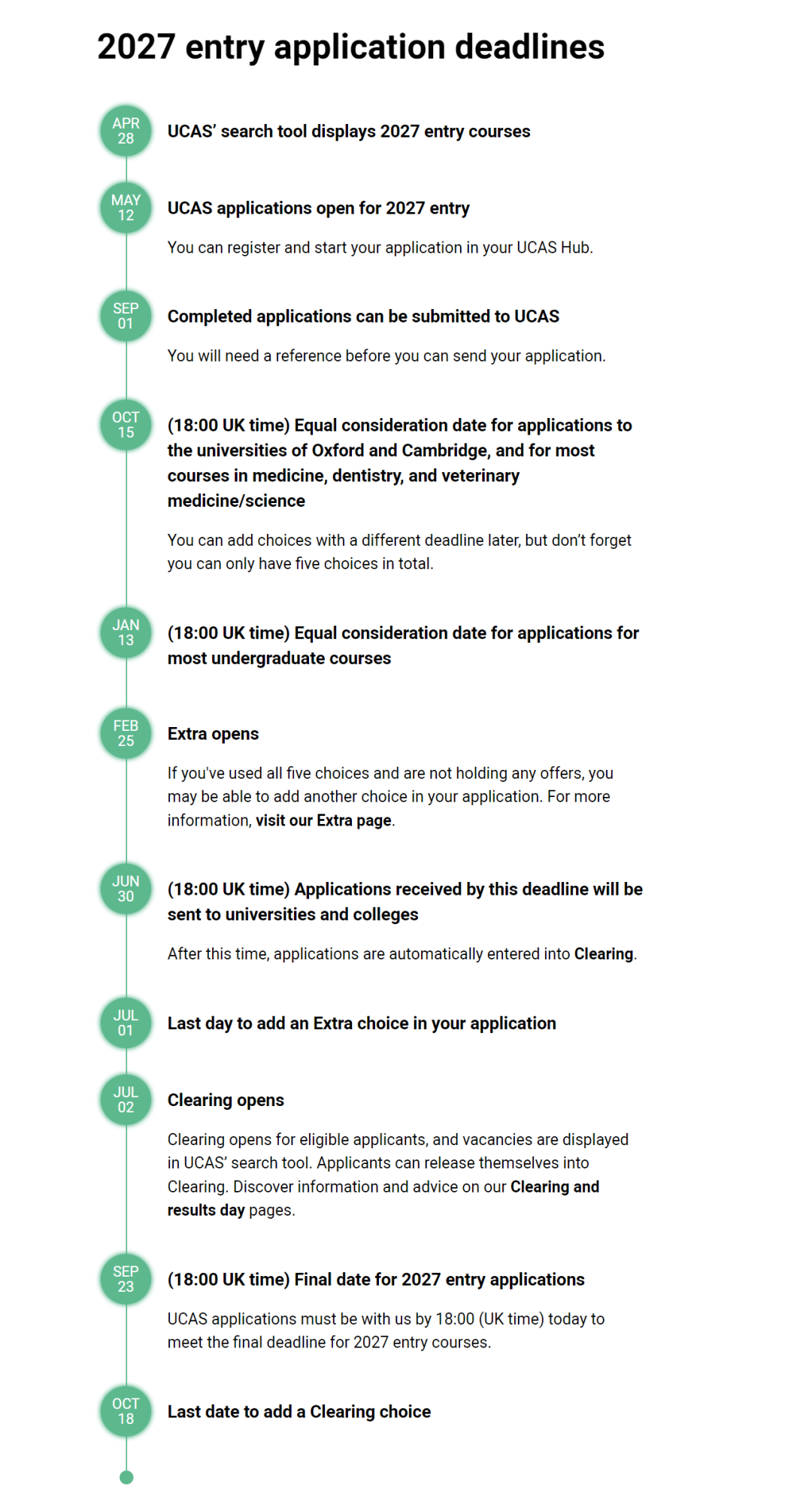 UCAS发布27 Fall本科申请时间线，关键节点提前，规划不可忽视