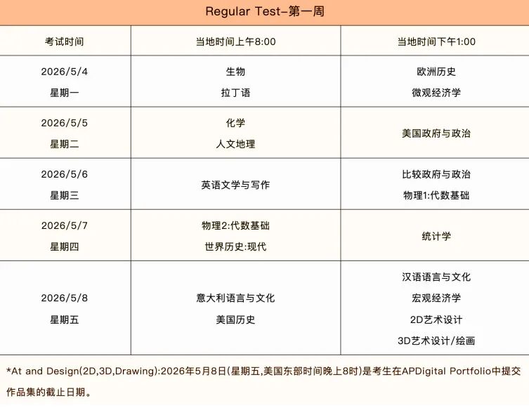 AP考生必看！2026年大考时间+超全备考攻略来了！