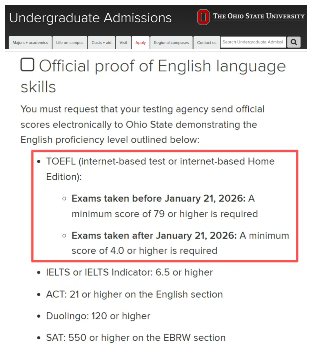 新托福即将上线|2026美国TOP100大学语言要求趋势解读!必看! 新托福即将上线|2026美国TOP100大学语言要求趋势解读!必看!