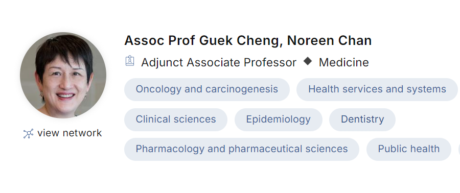 新加坡国立大学医学系顶尖PhD导师招生（Guek Cheng, Noreen Chan教授）