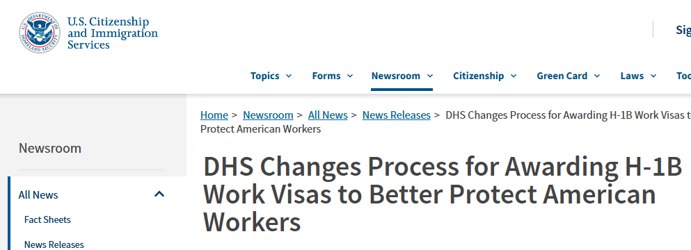 美国2026年H-1B新规落地：毕业生薪资越高机会越大！