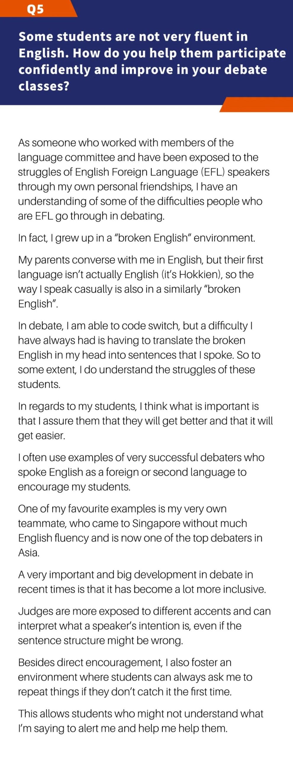 Coach Wayne：辩论教会我的，都融进了教学里 | 亚洲辩论冠军聊教学观