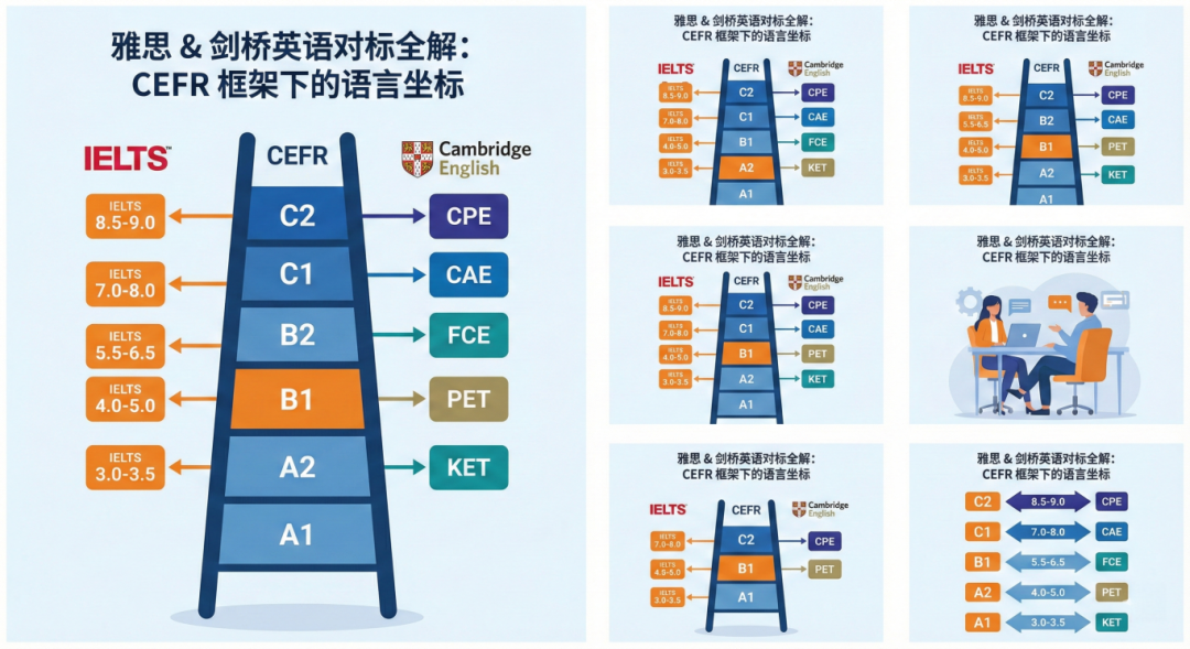 一篇文章讲清楚雅思和剑桥英语的对标！
