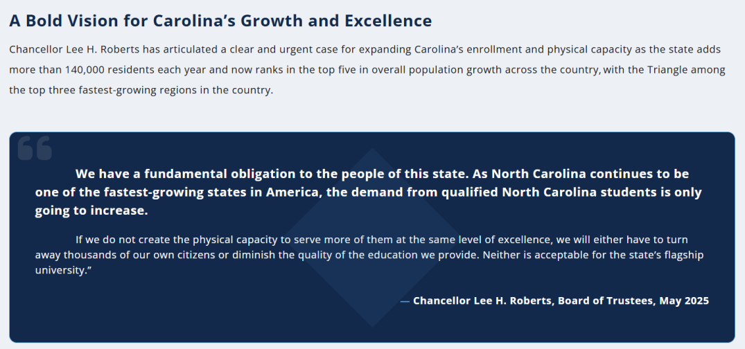 UNC北卡教堂山分校利好消息：扩建校园+扩招本科生，优先满足STEM专业！