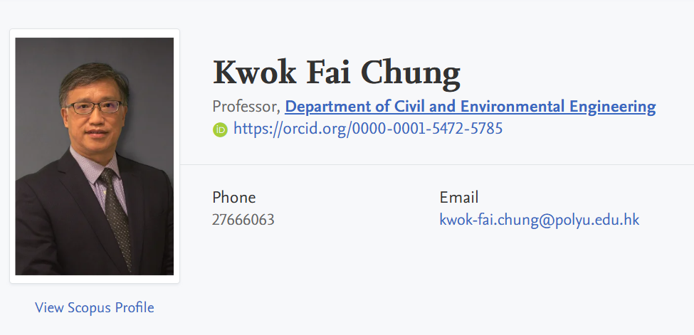 香港理工大学全奖博士项目（Kwok Fai Chung教授）