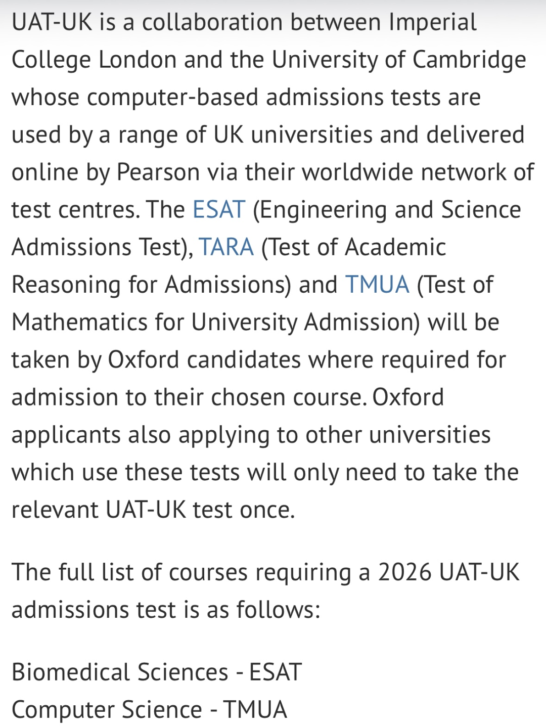 官方正式官宣！牛津取消MAT改TMUA，多个本科入学笔试变动！