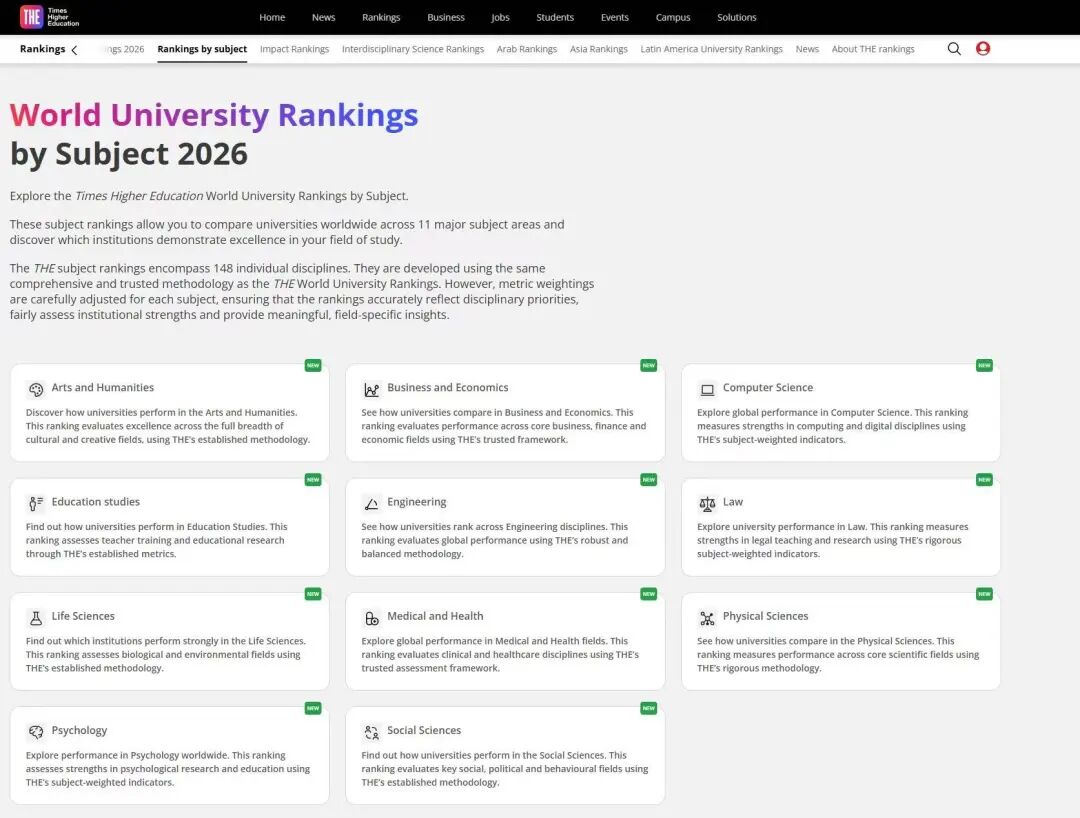 从2026 THE学科排名看留学申请趋势：专业导向正成为选校核心逻辑
