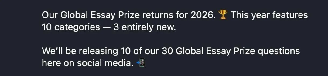 2026 John Locke竞赛超前透题！今年新增3个领域，这些学生可以放心大胆参加了！