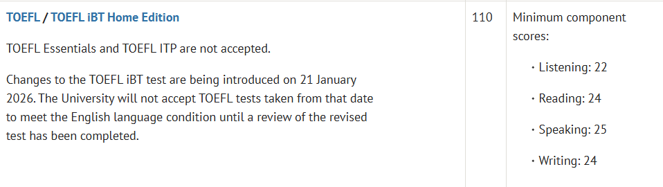 明日施行！UCL更新托福要求，其他院校呢？