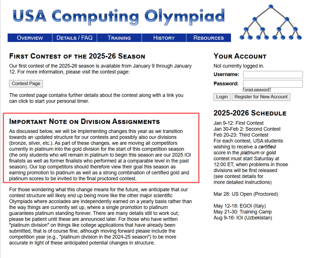 2026 USACO 新规炸场！铂金选手集体降黄金