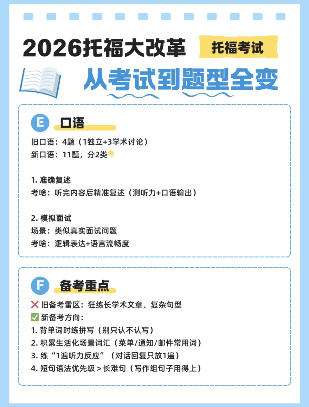 TOEFL托福|1月21日起彻底换玩法,旧版vs新版到底区别在哪? TOEFL托福|1月21日起彻底换玩法,旧版vs新版到底区别在哪?