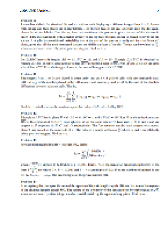 【对答案】2026年AIME真题解析Ⅰ卷答案下载！
