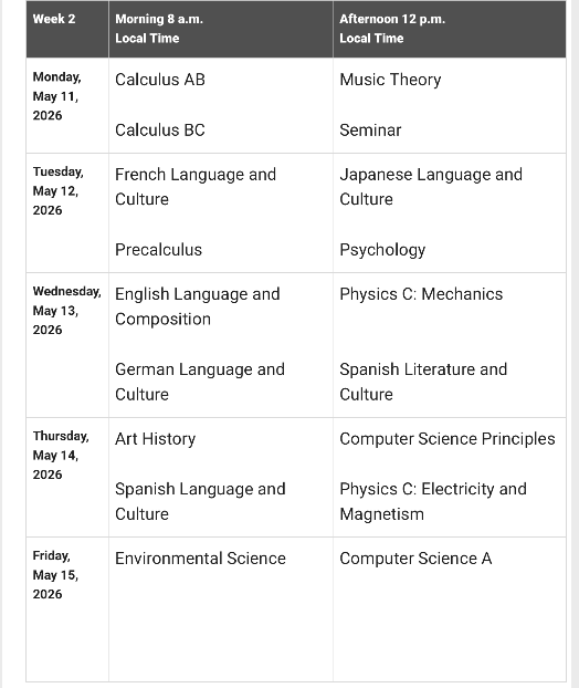 2026全年考试时间表！内含雅思/托福/SAT/AP/IB/A-Level考试安排