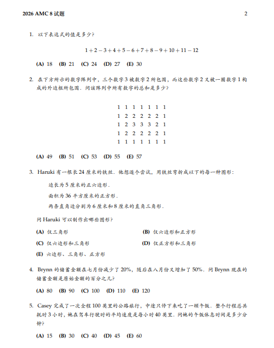 数学达到什么水平才能参加AMC8竞赛？AMC8考点范围一文揭晓~