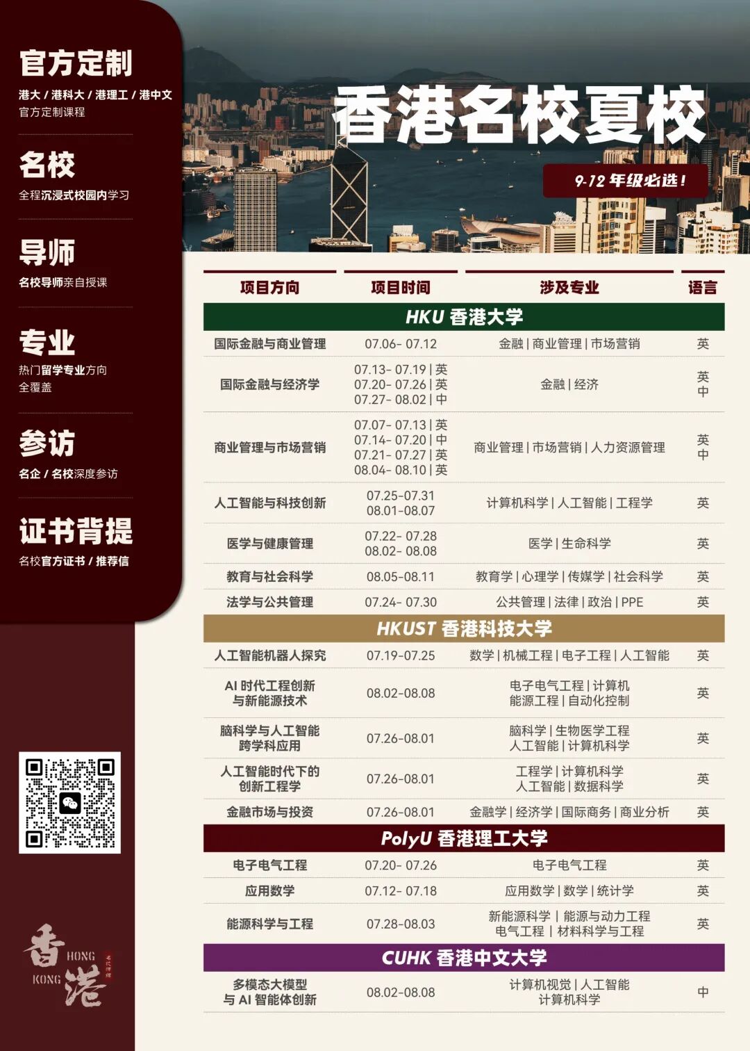 世界名校2026夏校申请：美、英、港、亚四大热门地一篇搞定！